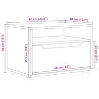 Tv-meubel VISNES 60x40x38 cm bewerkt hout betongrijs - thumbnail