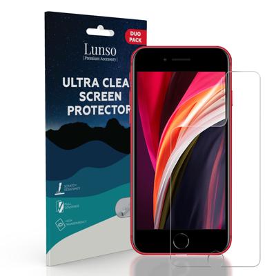Lunso - Duo Pack (2 stuks) Beschermfolie - Full Cover Screen Protector - iPhone 7 / 8 / iPhone SE (2020) Lunso - Duo Pack (2 stuks) Beschermfolie - Full Cover Screen Protector - iPhone 7 / 8 / iPhone SE (2020)