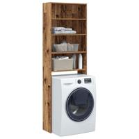 VidaXL Wasmachinekast 64x24x190 cm oud houtkleurig - thumbnail
