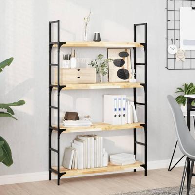 Wandschappen 2 st zwevend 80x20x4 cm onbehandeld acaciahout