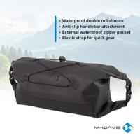 M-WAVE Stuurtas rough ride ii - zwart - 12 liter (l) - thumbnail