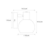 QAZQA Art Deco spot goud met opaal glas verstelbaar - Anouk - thumbnail