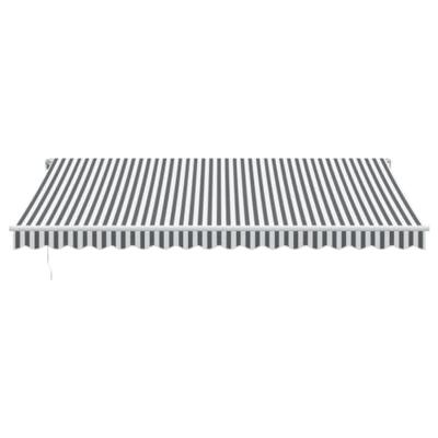 Luifel automatisch uittrekbaar LED 450x350 cm antraciet en wit