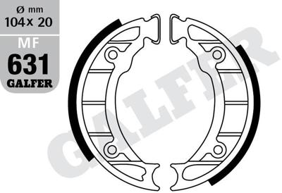 GALFER Remschoen brake shoe standard mf 631