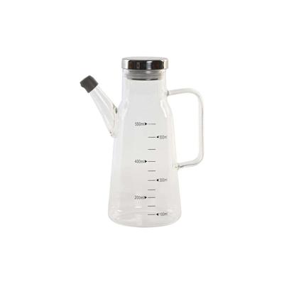 Flesje DKD Home Decor 15 x 9 x 19,6 cm Zilverkleurig Roestvrij staal 550 ml Borosilicaatglas