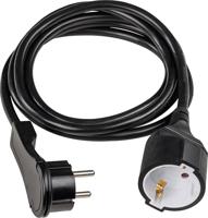 AS Schwabe 50212 Stroom Verlengkabel Zwart 2 m H05VV-F 3G 1,5 mm² - thumbnail