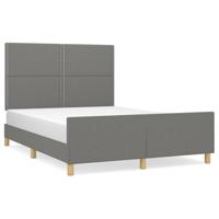 Bedframe zonder matras stof donkergrijs 140x200 cm - thumbnail