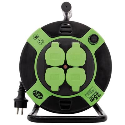 REV 0010215412 Kabelhaspel 25.00 m Zwart Randaarde stekker REV 0010215412 Kabelhaspel 25.00 m Zwart Randaarde stekker