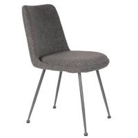 Giga Meubel - Eetkamerstoel Stof|Textiel - Grijs - Set van 2 - thumbnail
