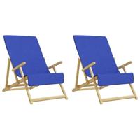 VidaXL Strandhanddoeken 2 st 400 g/m² 60x135 cm stof koningsblauw - thumbnail