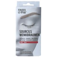 Swiss O-Par Professionele verfset wenkbrauwen bruin 1 Set - thumbnail