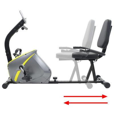 Ligfiets hometrainer magnetisch met hartslagmeter - thumbnail