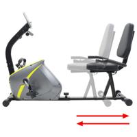 VidaXL Ligfiets hometrainer magnetisch met hartslagmeter - thumbnail