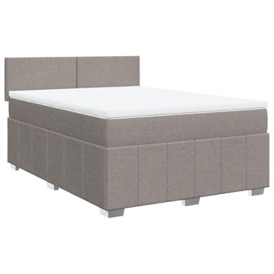 Boxspring met matras stof taupe 140x200 cm