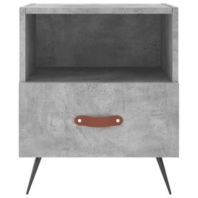 Nachtkastjes 2 st 40x35x47,5 cm bewerkt hout betongrijs