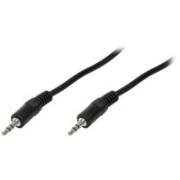 LogiLink CA1049 Jackplug Audio Aansluitkabel [1x - 1x ] 1.00 m Zwart (mat) - thumbnail