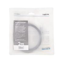 LogiLink CDA0105 DisplayPort kabel 2 m Zwart, Grijs - thumbnail