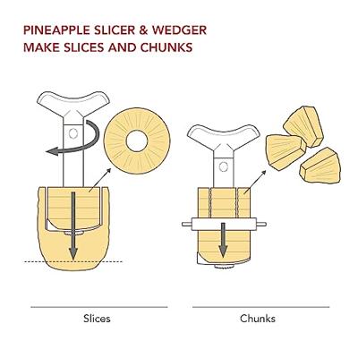 Vacuvin Ananassnijder RVS/Wit/Geel Vacuvin Ananassnijder RVS/Wit/Geel