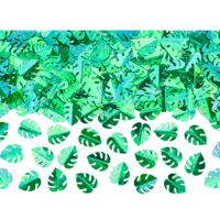 Glitter confetti jungle palmbladeren groen - thumbnail