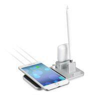 3 in 1 oplader geschikt voor Apple Pencil & AirPods & iPhone - Zilver 3 in 1 oplader geschikt voor Apple Pencil & AirPods & iPhone - Zilver
