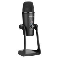 BOYA BY-PM700 USB Sound Recording Condenser Microphone with Holder Compatible with PC / Mac for Live Broadcast Show KTV etc. (Black) - thumbnail