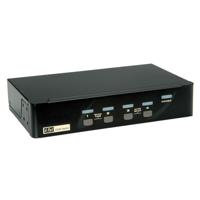 ROLINE DisplayPort USB 2.0 KVM Switch, 1 User - 4 PC - thumbnail