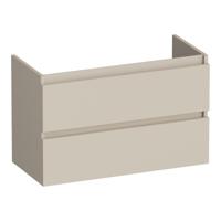 Brauer Joy - Onderkast Ondiep - 80 cm - met 2 Softclose Lades Greeploos en 1 Sifon Uitsparing - Mat Beige - thumbnail