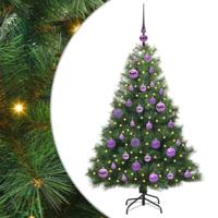 VidaXL Kunstkerstboom met 150 led met standaard groen 120 cm pe en pvc - thumbnail