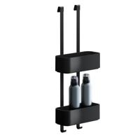 Geesa Frame hangend doucherek 24,9x13,3x65cm zwart - thumbnail