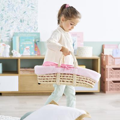 Corolle gevlochten mandenset set voor babypop - pluche