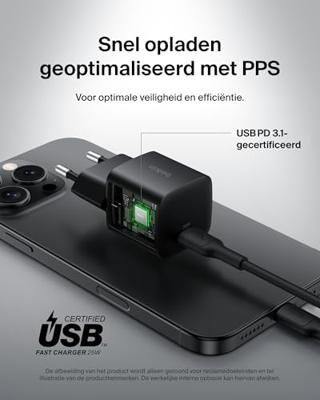Kabel USB naar Lightning Belkin WCA012KQBK Zwart