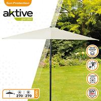 Parasol Aktive 270 x 261 x 270 cm Staal Aluminium Crème - thumbnail