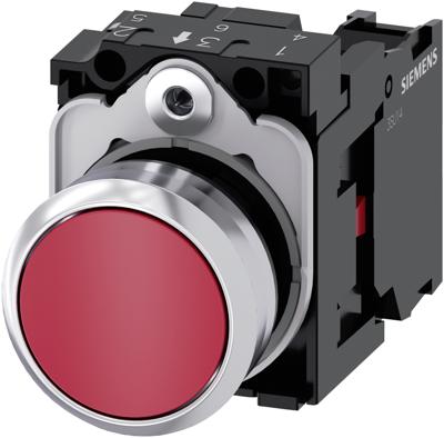 Siemens 3SU1150-0AB20-1CA0 Drucktaster, rot (3SU11500AB201CA0)