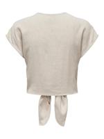 Only Onlsiesta Ss Knot Lin Bl Shirt Pnt Noos T-shirts Moonbeam - thumbnail