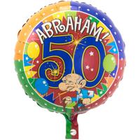 50 Jaar Abraham Knalfeest folieballon - 43cm - thumbnail