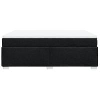 Boxspring met matras stof zwart 140x190 cm - thumbnail