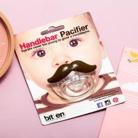 Fopspeen met snor - Bruin (handlebar) - thumbnail