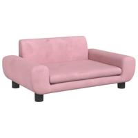 VidaXL Hondenmand 70x45x33 cm fluweel roze - thumbnail