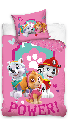 PAW Patrol Dekbedovertrek Pup Power - 140 x 200 cm - Katoen - roze PAW Patrol Dekbedovertrek Pup Power - 140 x 200 cm - Katoen - roze