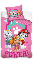 PAW Patrol Dekbedovertrek Pup Power - 140 x 200 cm - Katoen - roze - thumbnail