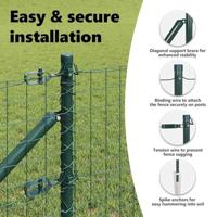 VidaXL Afrasteringspaal 7 pcs groen staal - thumbnail