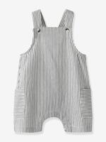 Salopette short voor babyjongens met dunne strepen NAME IT grijs - thumbnail