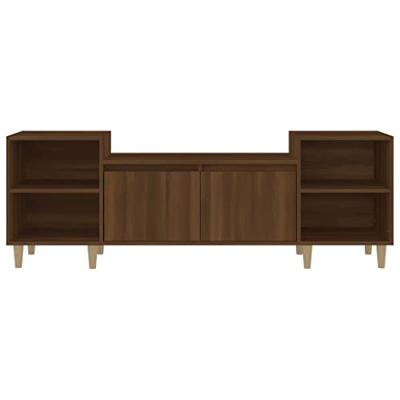 Tv-meubel 160x35x55 cm bewerkt hout bruineikenkleurig Tv-meubel 160x35x55 cm bewerkt hout bruineikenkleurig