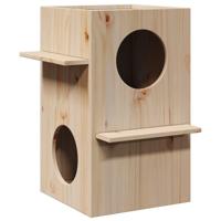VidaXL Kattenhuis 43x43x60 cm massief grenenhout - thumbnail