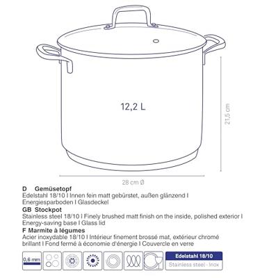 Soeppan RVS, 12,2 L - Kela | Flavoria