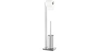 Zack LINEA Toiletbutler - 73x15x18cm - vrijstaand - mat geborsteld RVS 40382 - thumbnail