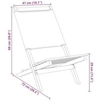 Tuinstoelen 2 st inklapbaar acaciahout en stof antracietkleurig - thumbnail