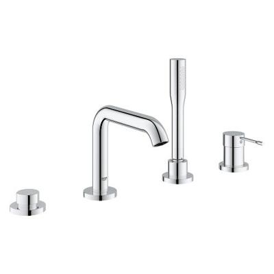 GROHE Essence New afbouwdeel 4 gats badrandkraan met omstel incl. baduitloop handdouche en doucheslang 200cm chroom 19578001