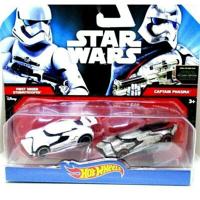 Hasbro Star wars 2 auto&apos;s captain phasma samen met first order stormtrooper - thumbnail