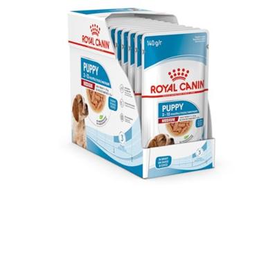 Royal Canin Medium natvoer voor puppy zakjes 10x140gr